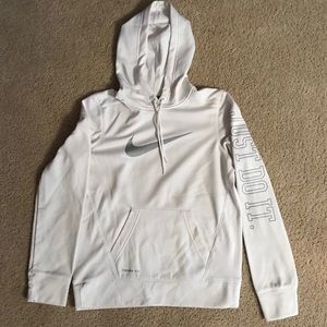 White Nike sweatshirt